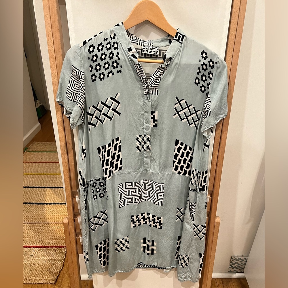 Dusen Dusen Oversized Tee (T-shirt Dress) in Cupro Tile